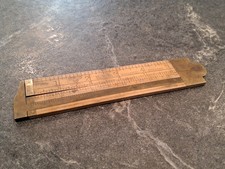 Vintage Stanley No. 36-1/2R Boxwood 6-inch Folding Rule with Brass Caliper picture