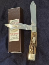 SCHATT & MORGAN QUEEN  GUNSTOCK WORM BONE  FILE & WIRE 042104 USA KNIFE  XX  HM picture