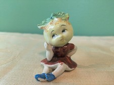 Vintage Japan Anthropomorphic Veggie Head Girl 2.75