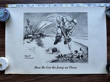 Vintage 1943 WWII World War Two Poster Philco Home Front Nazi Japan Mussolini picture