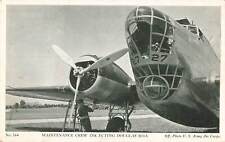 Vintage Postcard Maintence Crew Inspecting Douglas B18A, U.S Army Air Corps. WW2 picture