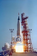 FAITH 7 MERCURY ATLAS 9 LIFTOFF CAPE CANAVERAL MAY 1963 4X6 PHOTO picture