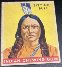 Goudey Indian Chewing Gum 1933 #38 Sitting Bull History Card picture