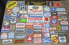Vtg Racing Car Auto Gas Oil Parts Embroidered Patch Giant 59 Lot NOS New Rare picture