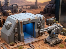 Sci-Fi Bunker Gun Emplacement Diorama 1:12 Scale For 6 Inch Figure Display Base picture