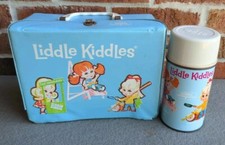 VINTAGE 1968 KING SEELEY MATTEL LIDDLE KIDDLES VINYL LUNCH BOX With THERMOS picture