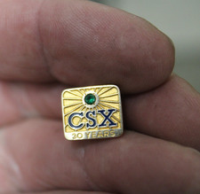 CSX 30 Year Service Pin Award 10k Gold with Gemstone picture