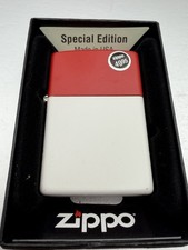 USA 250 Anniversary Red Top White Bottom Zippo Lighter NEW 47295 picture