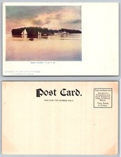 Lake Winnipesaukee New Hampshire Bear Island Sailboats Sunset C. B. Postcard picture