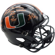 Xavier Restrepo Autographed Miami Hurricanes (Black Alternate) Deluxe Full-Size picture