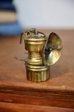 Vintage Guy's Dropper Miners Carbide Brass Lantern Head Lamp Light Shanklin Mfg picture