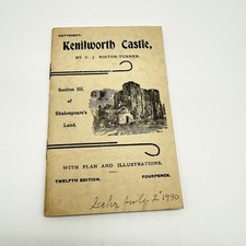 Guide To Kenilworth Castle 12th Edition 1929 Booklet picture