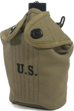 US WW2 M1910 Canteen Cover Khaki/WWII American Army Water Bottle Cover-1940 Rear picture