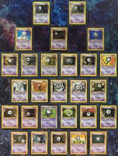 Pokemon 1st Edition UNOWN Neo COMPLETE Set + Unown[J] Promo, Japanese[R]Corocoro picture