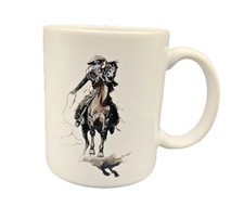 Frederic Remington 12oz Coffee Mug W/The Cow Puncher 1st Edition Western Art picture