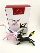 2026 Hallmark Ornament Espeon and Umbreon Pokemon Set of 2 Christmas Ornament picture