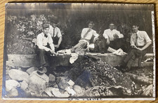 1907 RPPC Lake George New York Picnic Young Folk Real Photo Postcard Schenectady picture