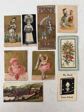 Antique Victorian Trade Cards Ephemera Lot 9 Chromolithograph 1880s Advertising picture