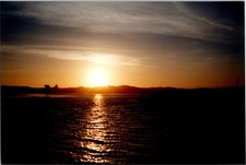 Sunset Over Ocean Found Color Photo V0094 picture