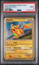 2010 POKEMON WORLD COLLECTION PIKACHU-HOLO GERMAN PSA 9 (WITH HOLO SWIRL 🌀) picture
