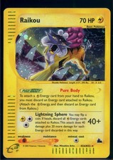 Pokemon SKYRIDGE - #H26/H32 Raikou - Holo - ENG - SWIRL - Lightly Played+ picture
