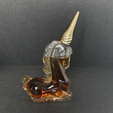 Vintage Avon Unicorn Perfume Cologne  Bottle Gold Horn 3/4 Full Timeless picture