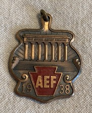 WWI AEF 28th Inf. Division World War Veteran Medal Gen. Clement Memorial 1938 picture