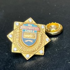 The Greyhound Lines Five Year Dependable Safe Driver Award Pin 8 Chip Diamonds picture
