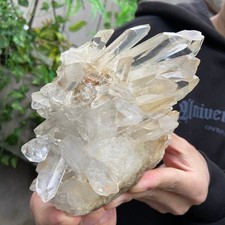 2.6LB  A++Large Natural clear white Crystal Himalayan quartz cluster /mineralsls picture