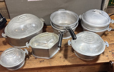 Lot 16 Guardian Service Ware Cast Aluminum Cookware Pots Lids Vintage Clean picture