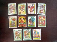 Vintage 1974 Donruss Football Super Freaks Sticker Card Lot of 11 Monsters picture