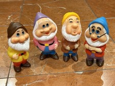 WALT DISNEY PRODUCTIONS VINTAGE RUBBER SQUEAKY BATH SNOW WHITE DWARFS TOYS LOT 4 picture