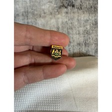 Vintage Ontario Canada Provincial Coat of Arms Enamel Lapel Pin Gold Tone Shield picture