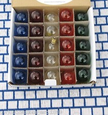 BOX of 25 new CLEAR MIXED COLORS C7 CHRISTMAS G12.5 LIGHT bulb Round Globe 10w picture