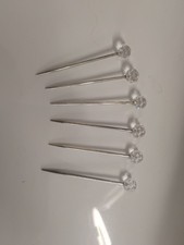 Set of 6 Vintage Faceted Cocktail Martini Pins picture
