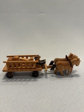 Vtg German Erzgebirge Horse & Wagon Handmade - Excellent Condition picture