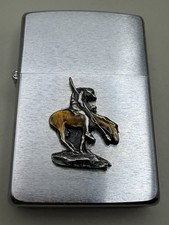 End Of Trail Emblem Vintage 1991 Chrome Zippo Lighter picture