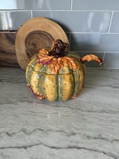 Style Eyes by Baum Bros Acorn Collection Pumpkin Soup Tureen with Ladle and Box picture