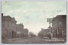 Vintage 1908 Postcard Street Scene Harvard Nebraska  Drug Store View picture