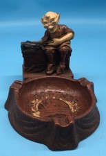 Rare Vintage N. Brezner & Company Leather Mr. Cobbleright Ashtray Boston,MA picture