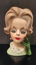 NAPCOWARE C6428 Lady Head Vase **AS IS** -- Please Check All Photos picture