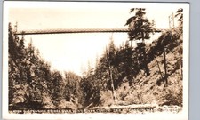 WIND RIVER CANYON BRIDGE carson wa real photo postcard rppc washington picture