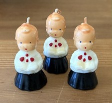 3 Vtg Gurley Christmas Chior Boy Candles PIINGIn good pre owned... picture
