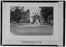 Photo:Florida Ave & T St NW Washington DC 1929 Gas Station Streetscape picture