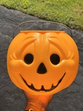 General foam pumpkin pale Vintage Bucket Halloween Blow Mold JOL decor Outdoor picture