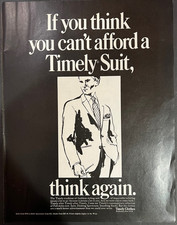 Vtg 1960s AD, Timely Clothes, Rochester NY, Men's Fashion picture