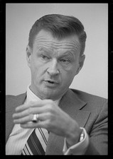 Photo:Zbigniew Brzezinski 1977 Portrait Interview Black and White picture