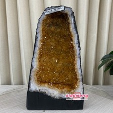 26LB  Natural citrine geode quartz cluster crystal cathedrals specimen healing picture