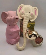 Lucky Elephant Vintage Avon Lot Pink Soap Lotion Pump Brush Bottle Cottagecore  picture