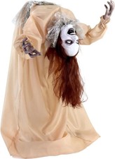 Creepy 3.4-Ft Animated Possessed Lady with Lights & Sounds - Halloween Prop picture